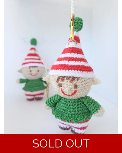 Handmade Little Elf Ornament